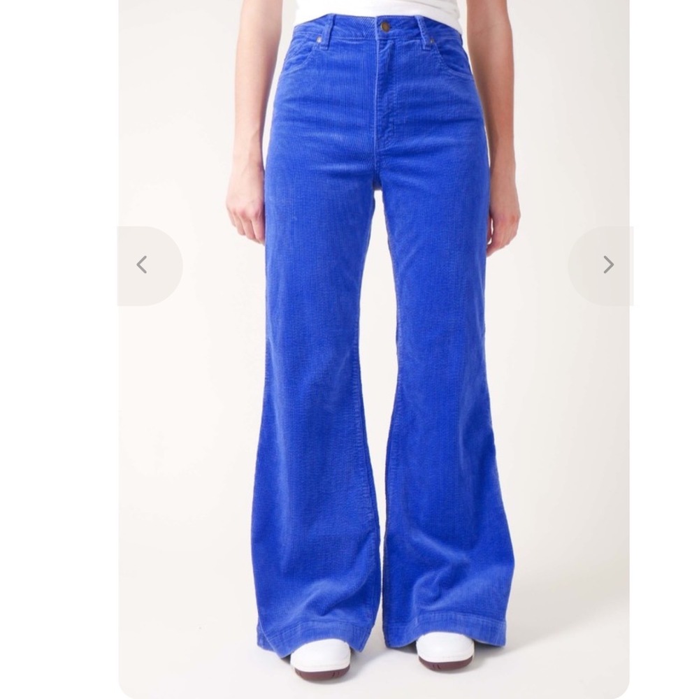 Rolla's Eastcoast Flare Women 26 Blue Corduroy High Rise Pants